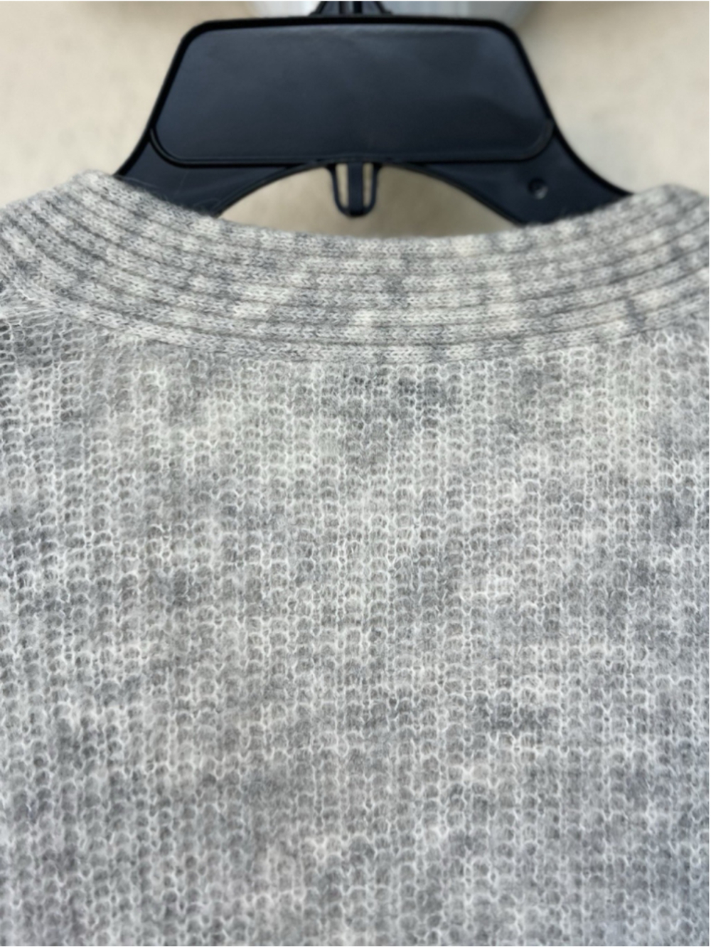 & OTHER STORIES Alpaca Wool Blend Cardigan Small Gray Melange Pockets Oversized - Picture 5 of 7